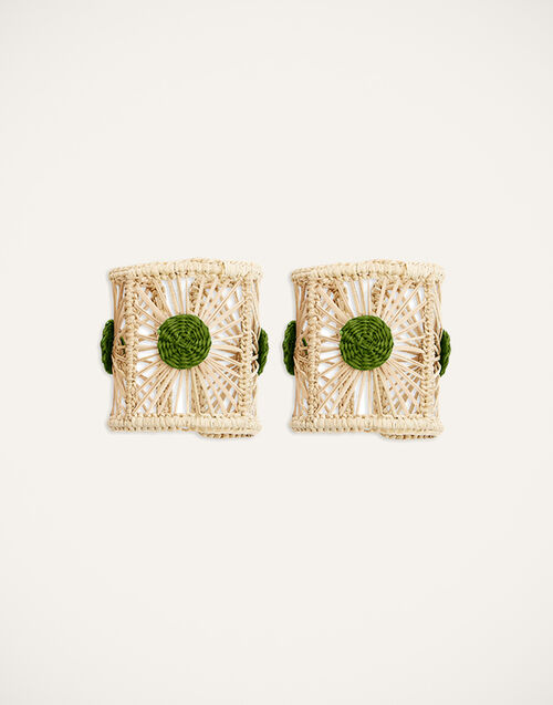 La DoubleJ Napkin Rings Set Of 2 Green RNG0001RAF007GRE0016