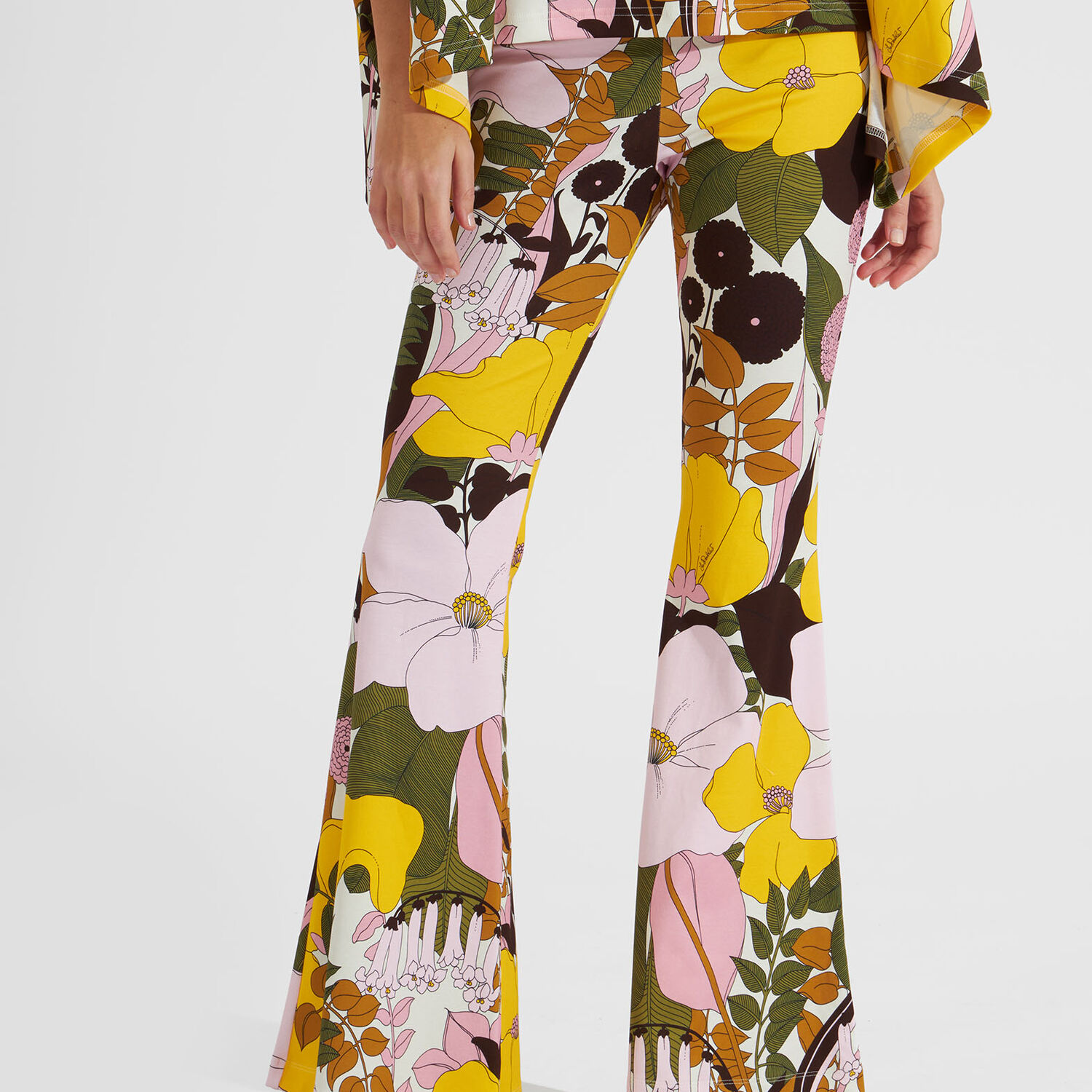 Shop La Doublej Meditation Pants In Big Flower Rose