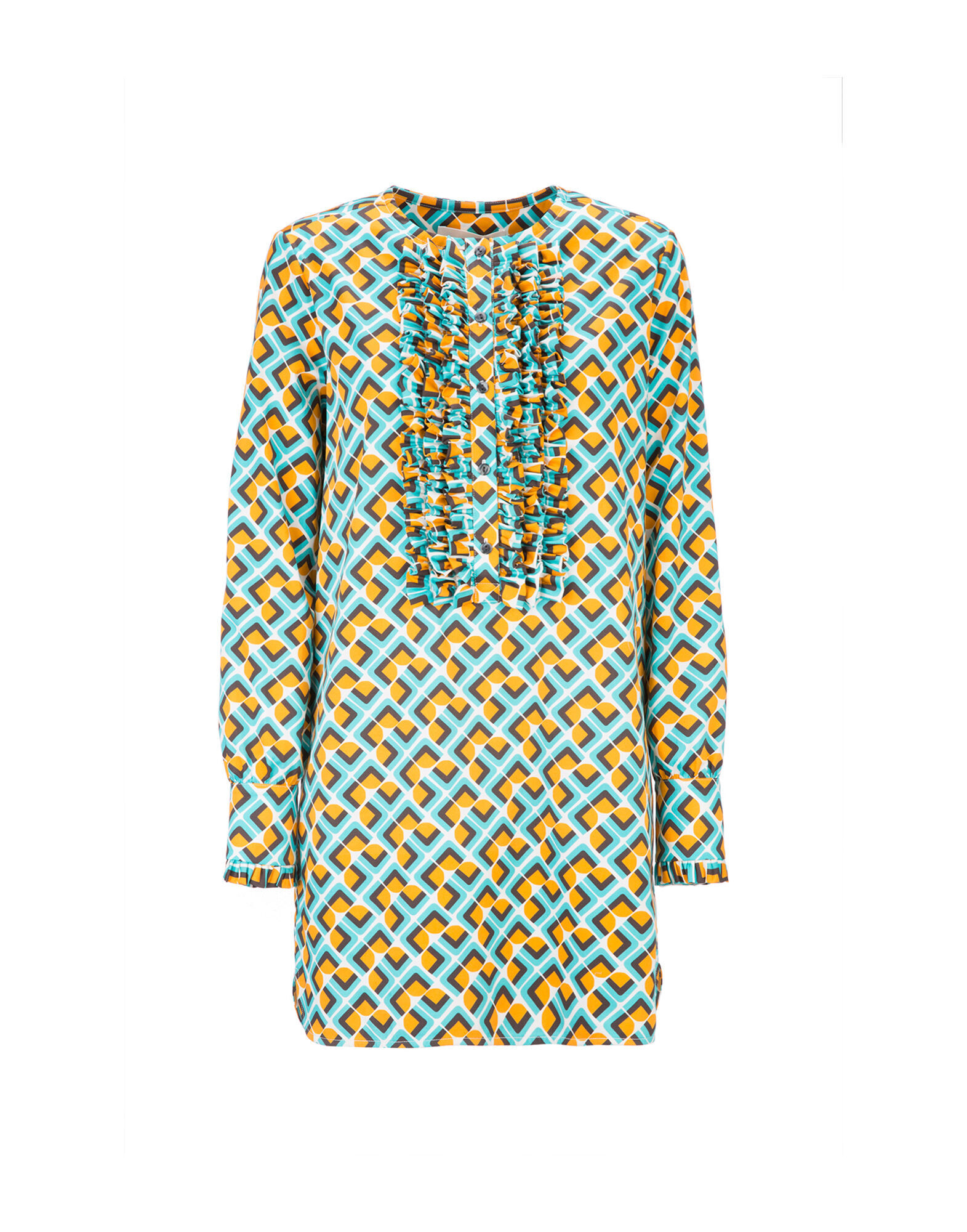 LaDoubleJ Tuxedo Mini Dress Domino Giallo DRE0012COT002DOM0002