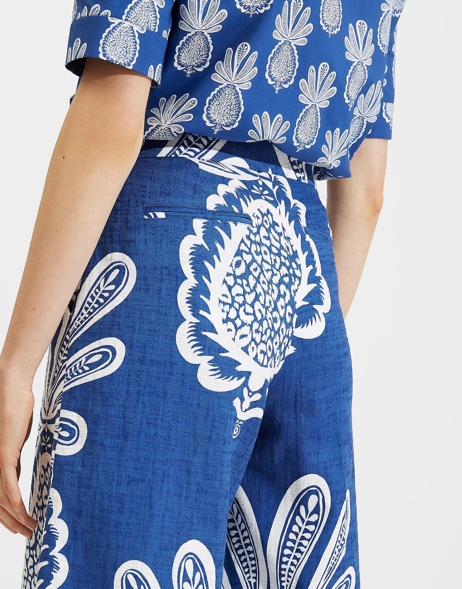 LaDoubleJ Coulotte Pants Big Pineapple Blu TRO0027COT005PNP0002