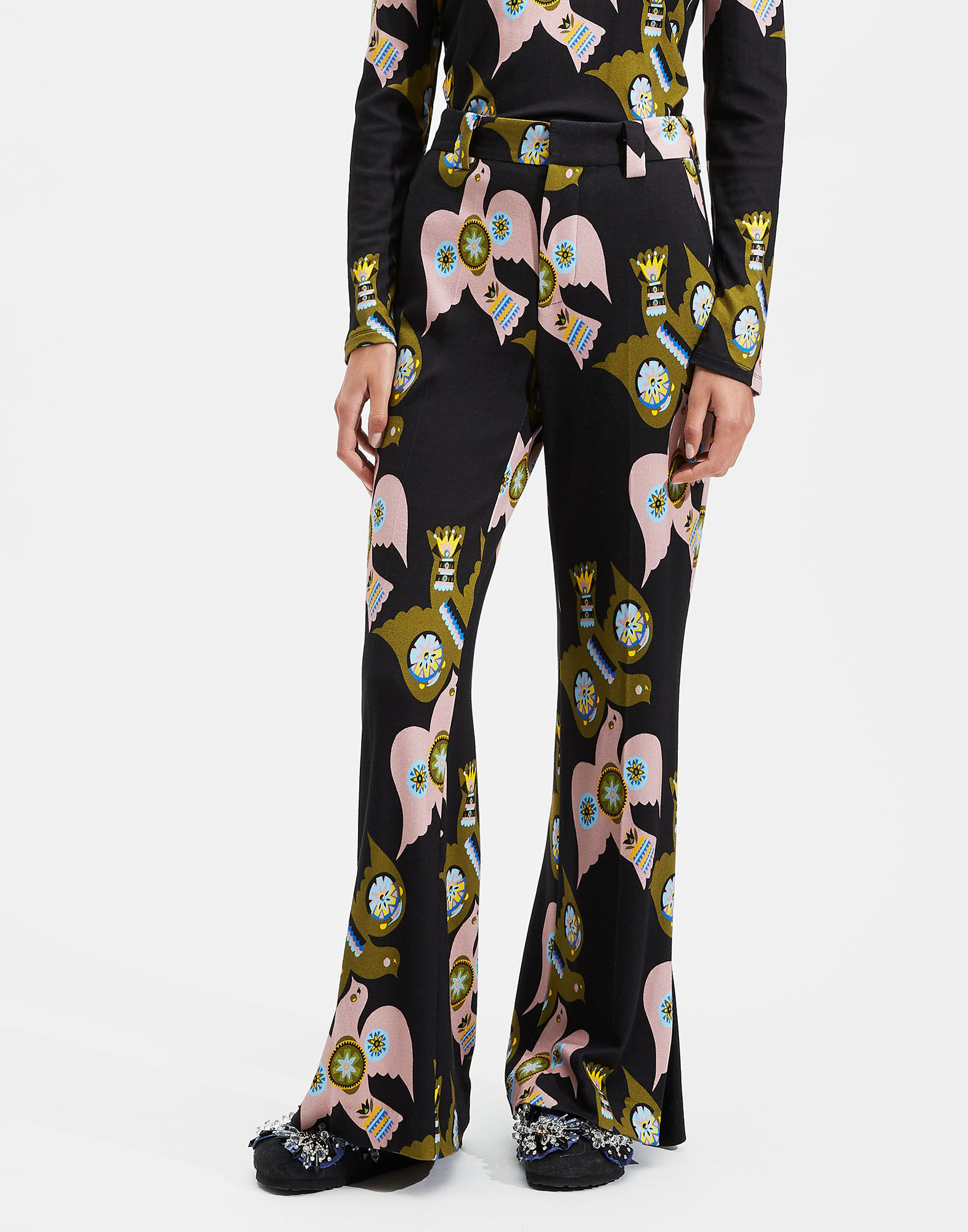 LaDoubleJ Slit Pants LoveDove TRO0015JER007LOV0001