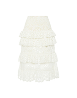 La DoubleJ Footloose Lacey Skirt White SKI0104EMB028SOLIDWH01
