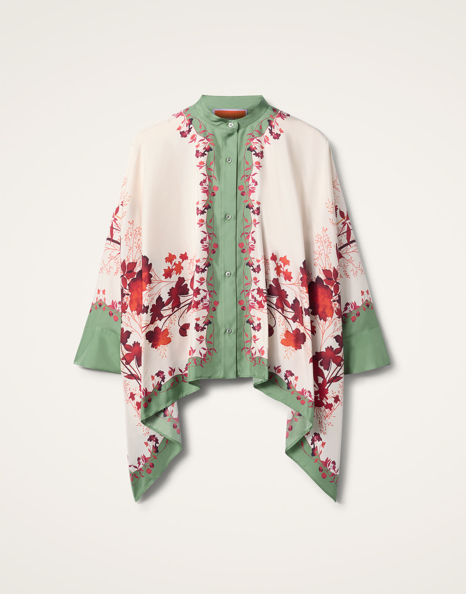 La DoubleJ Foulard Shirt Woodland Plac&eacute;e Camouflage SHI0059SIL006WOD01GR08