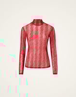 La DoubleJ Lacey Turtleneck La DoubleJ Lacey Turtleneck Solid Brick Red TOP0180LAC007SOLIDRE06