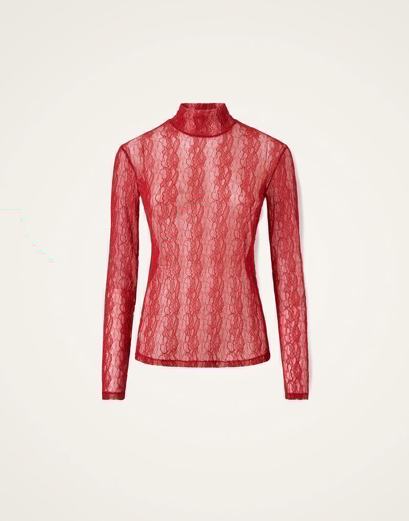 La DoubleJ Lacey Turtleneck La DoubleJ Lacey Turtleneck Solid Brick Red TOP0180LAC007SOLIDRE06
