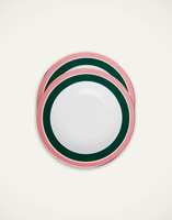 La DoubleJ Soup Plates Set Of 2 La DoubleJ Soup Plates Set Of 2 Rainbow Forest Green SOU0002CER001RAI03GR03