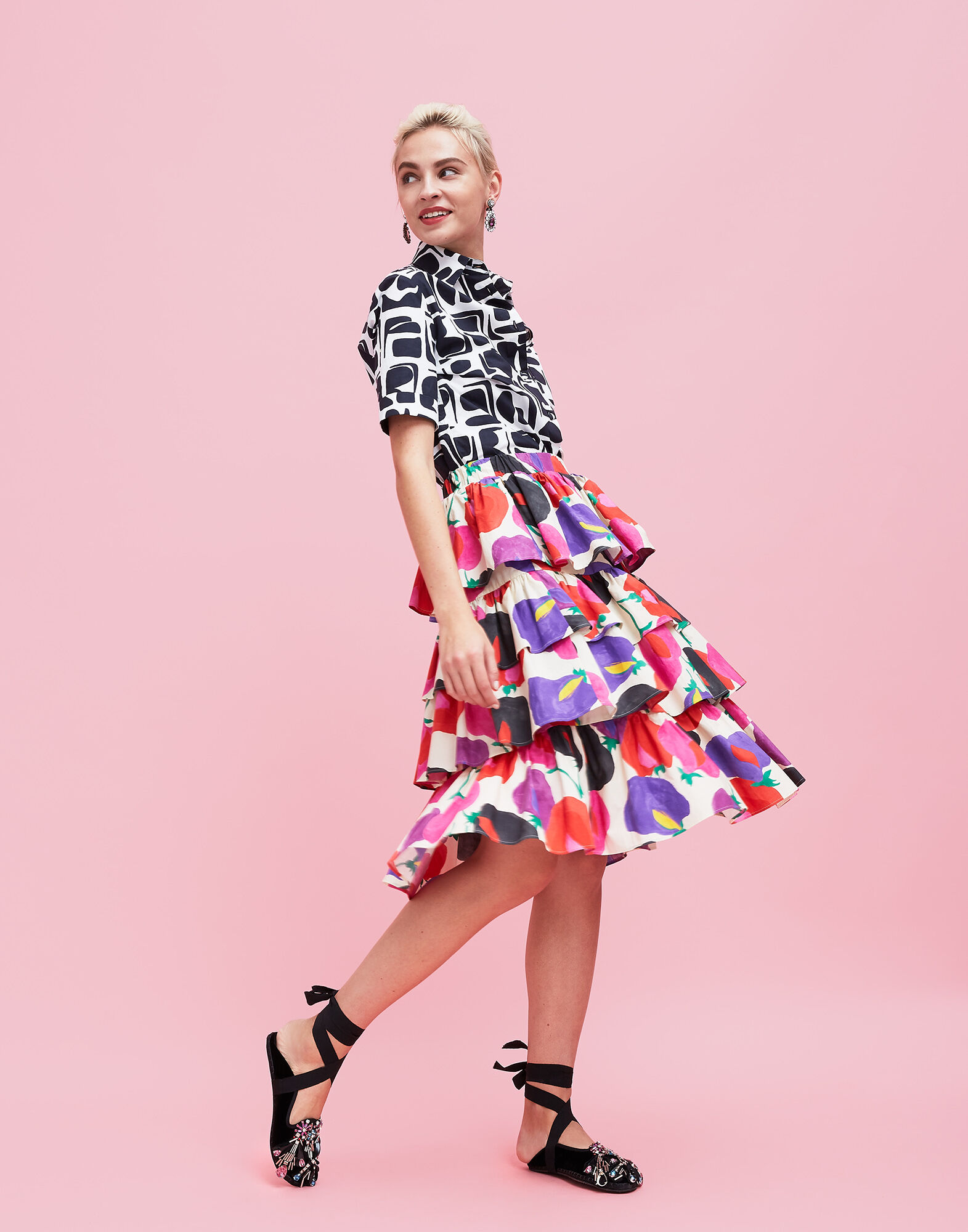 LaDoubleJ Big Mama Skirt Poppy SKI0015COT001POP0001