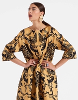 La DoubleJ Muumuu Dress Round Neck La DoubleJ Muumuu Dress Round Neck Cherubs Gold DRE0370SIL001CRB01YE05