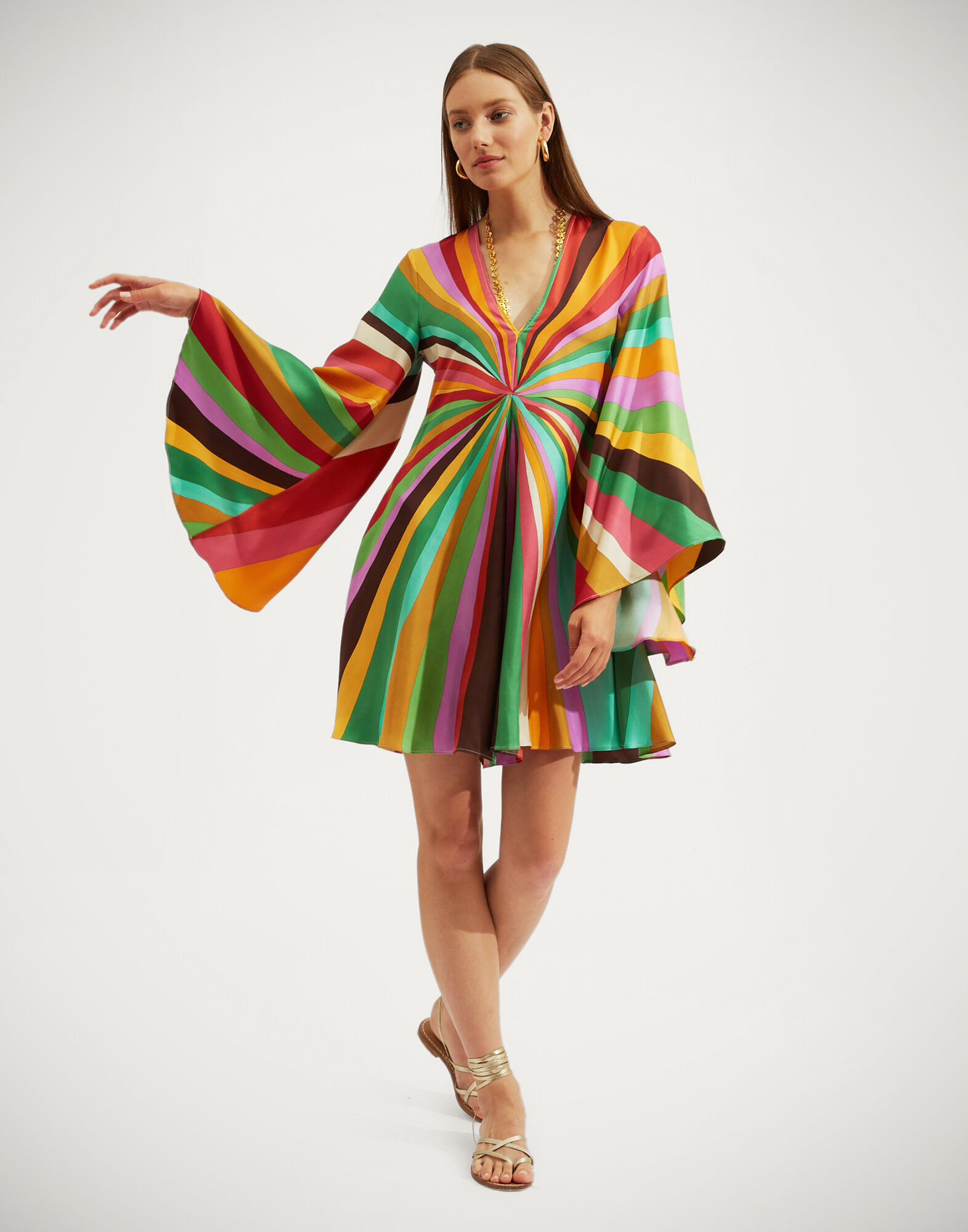 La DoubleJ Mini Magnifico Dress Rainbow DRE0575SIL006RNB01MU01