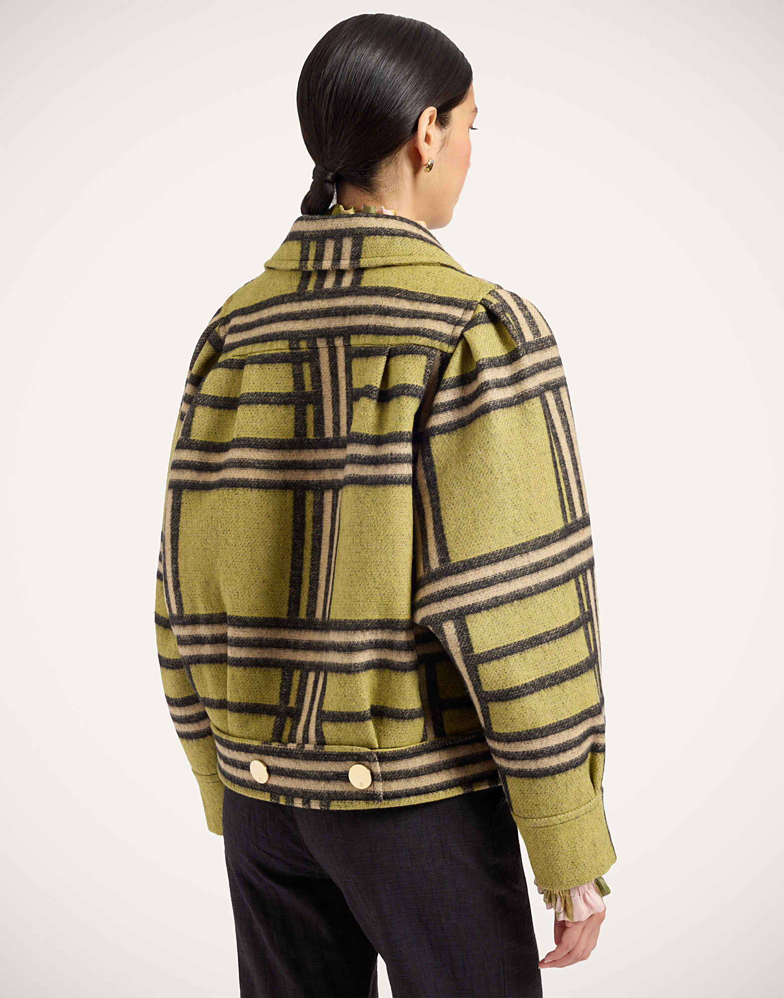 La DoubleJ Victoria Jacket Kells Check Green JAC0201WOL038KEL02GR02
