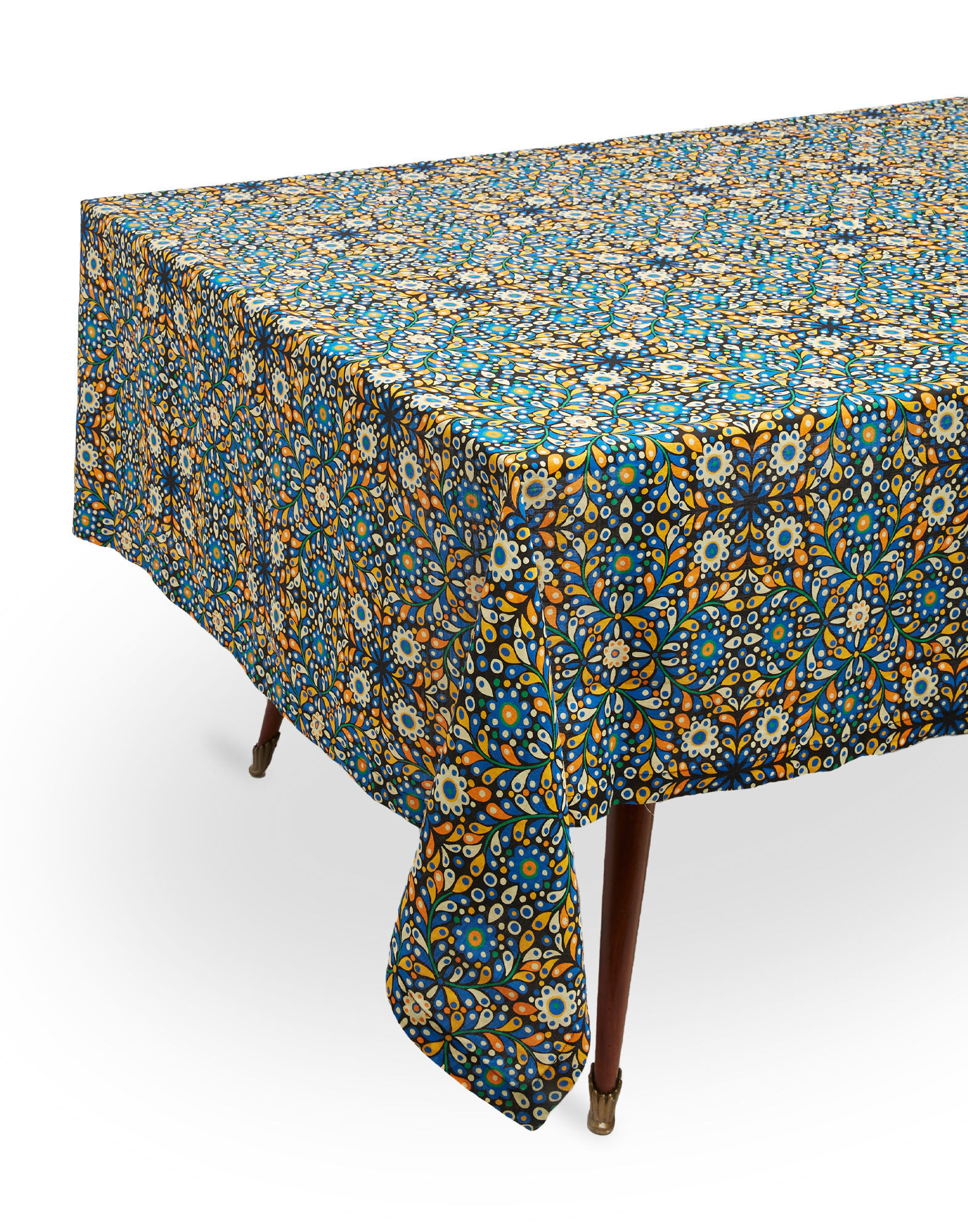 La DoubleJ Large Tablecloth (180x350) Confetti Blu TBC0003LIN001CON0002