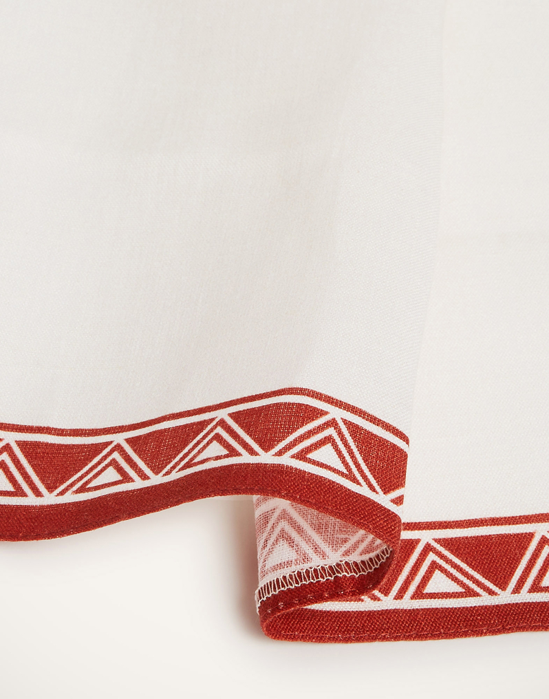 La DoubleJ Large Napkins Set Of 2 La DoubleJ Large Napkins Set Of 2 Date Palms Brick NAP0006LIN001DAT02RE06