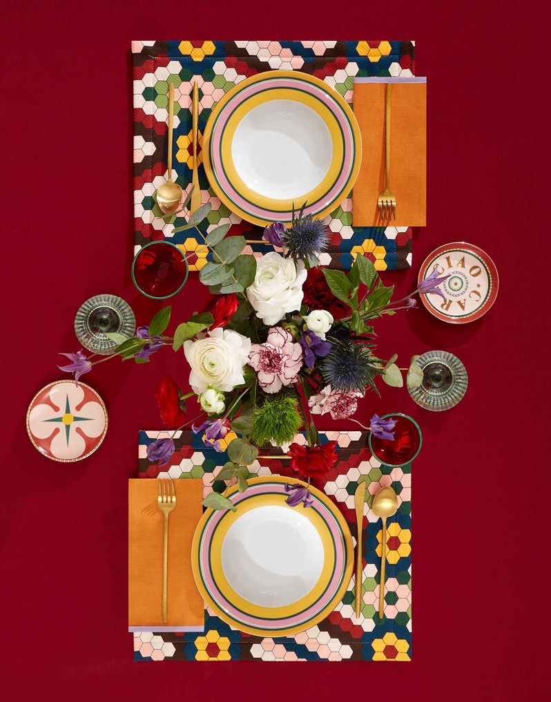 La DoubleJ Soup Plates Set Of 2 La DoubleJ Soup Plates Set Of 2 Rainbow Yellow SOU0002CER001RAI01YE02
