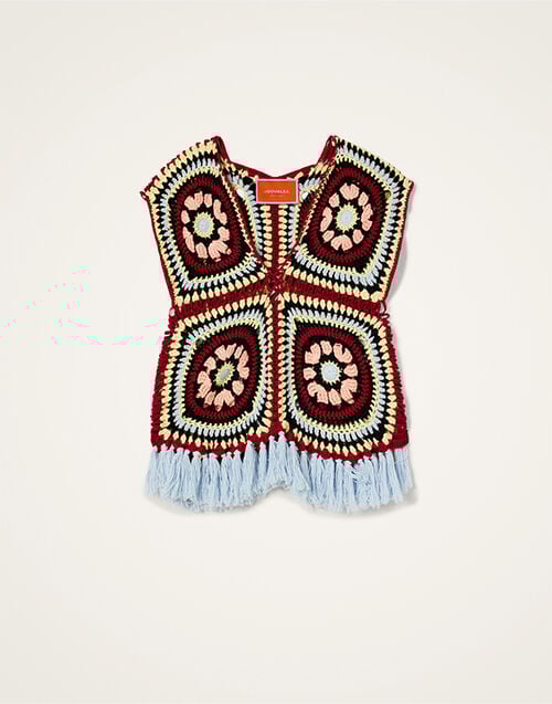 La DoubleJ Sole Star Crochet Top La DoubleJ Sole Star Crochet Top Multicolor Red & Black PUL0306KNI161VA379BL01