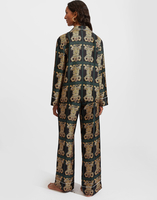 La DoubleJ Silk Pajama La DoubleJ Silk Pajama Tiger Tiles Black Small PJM0001SIL001TIG0008