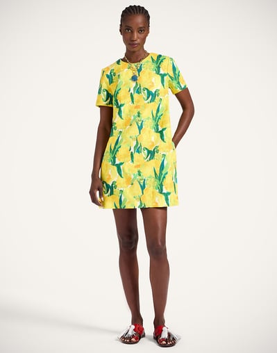 short swing dress Old Navy Women's Short-Sleeve Mini - Green flare silhouette and a comfortable crew neck Mini Swing Dress in Zesty