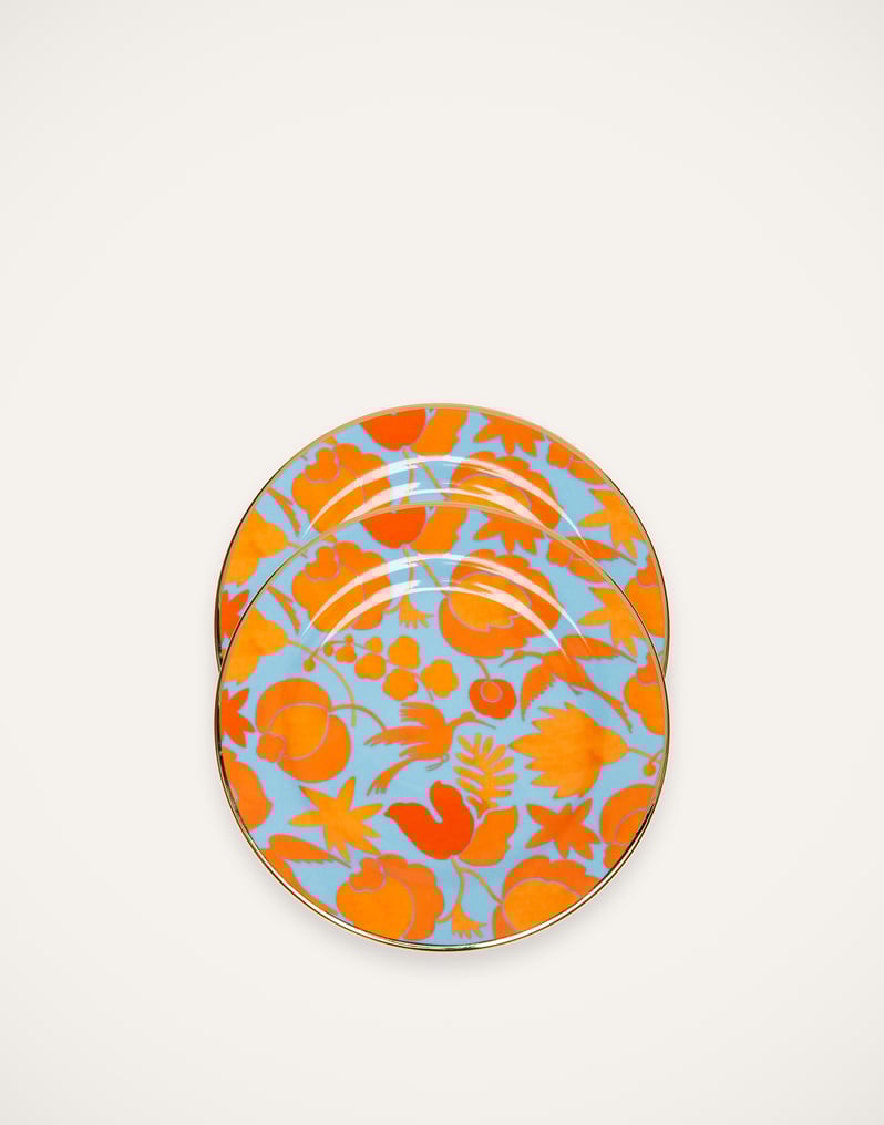 La DoubleJ Dessert Plate Set of 2 La DoubleJ Dessert Plate Set of 2 Wildbird Azzurro/Arancio DIS0023CER001CER0011