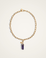 La DoubleJ Pillar Charm La DoubleJ Pillar Charm 24k Gold Plate & Amethyst CHM0017BRA003AME01YE05