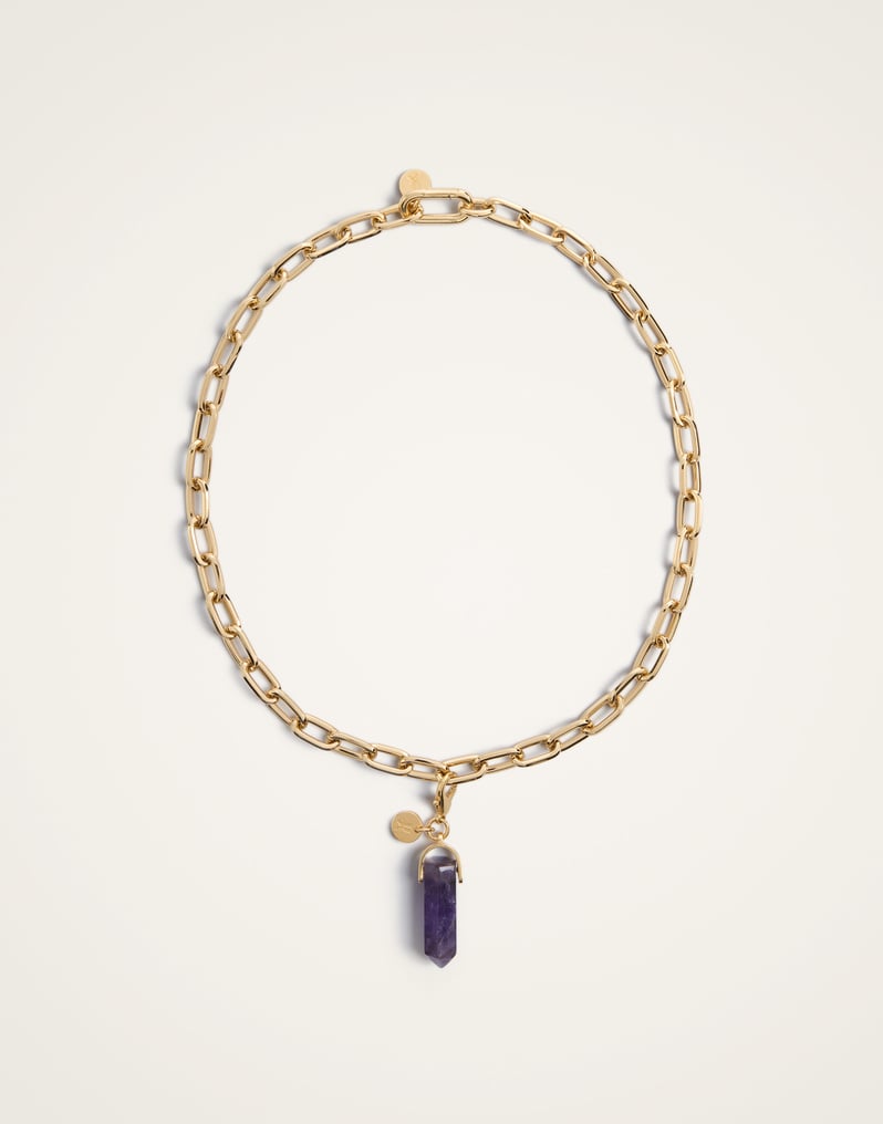 La DoubleJ Pillar Charm La DoubleJ Pillar Charm 24k Gold Plate & Amethyst CHM0017BRA003AME01YE05