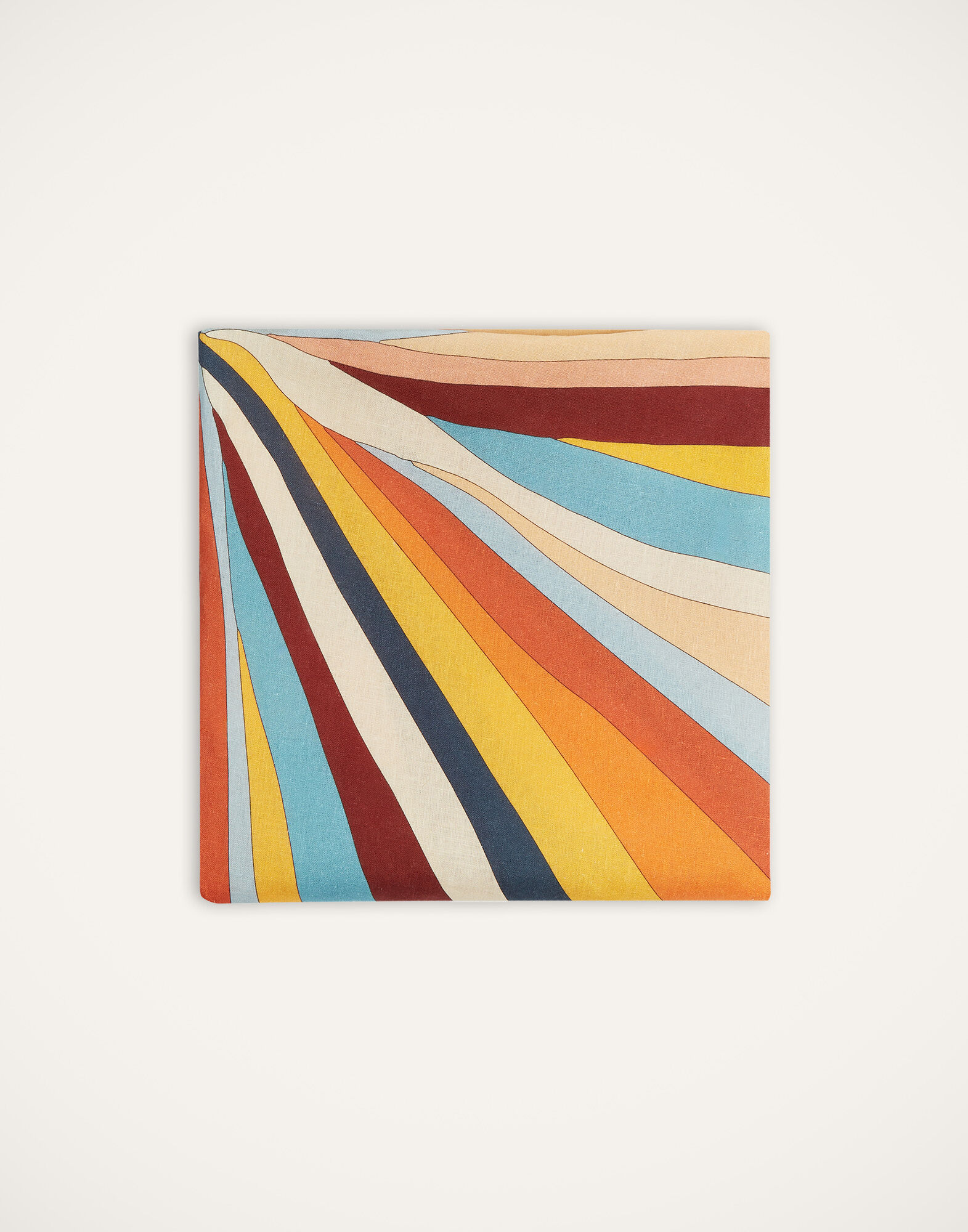 La DoubleJ Round Tablecloth Rainbow Rays Orange TBC0012LIN001RAI38OR02