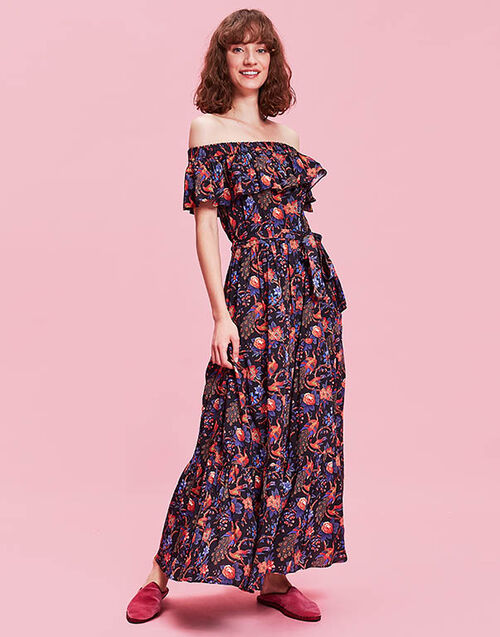 LaDoubleJ Double Love Dress Pavone Nero DRE0013VIS001PAV0001