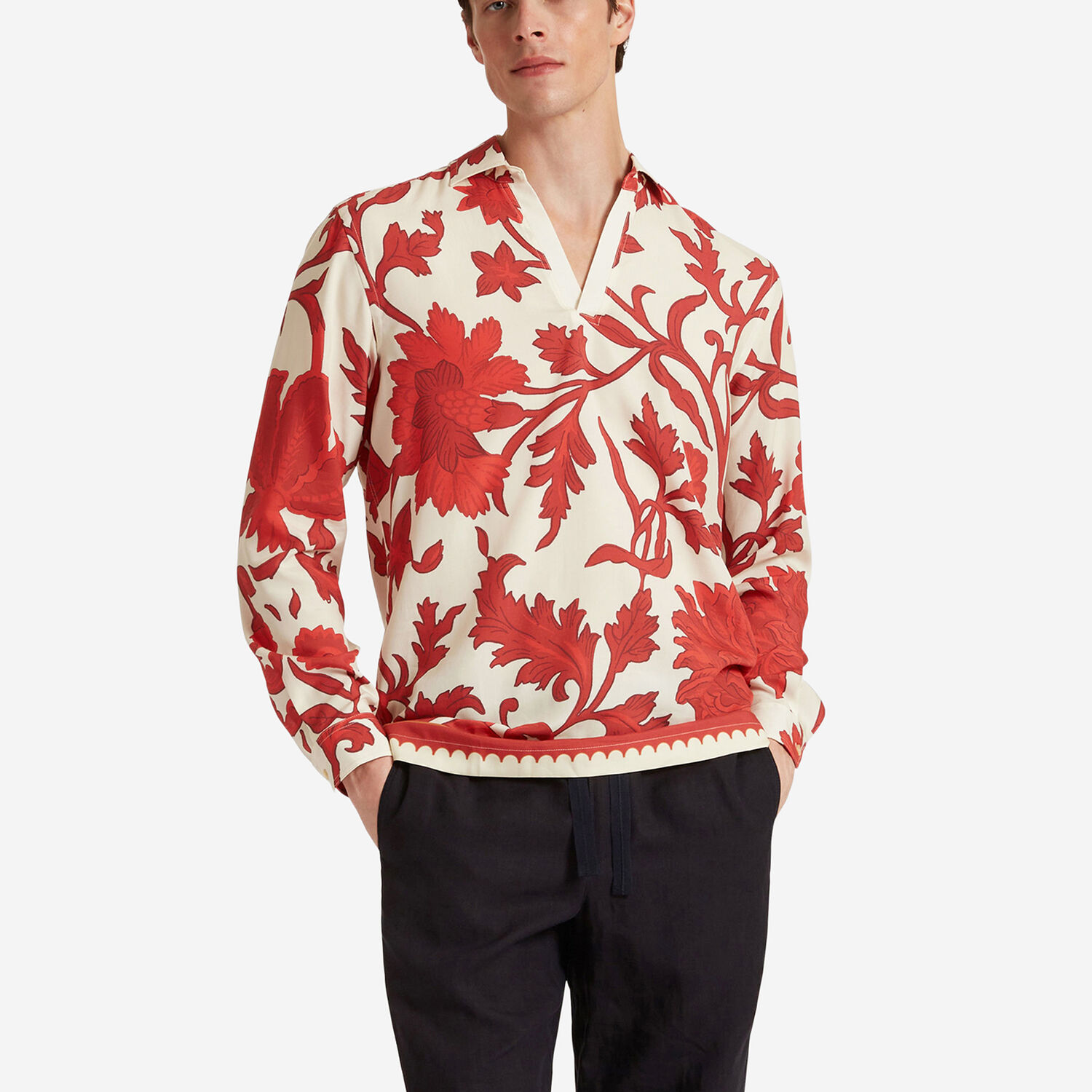 La Doublej Ridley Shirt In Dragonflower Red