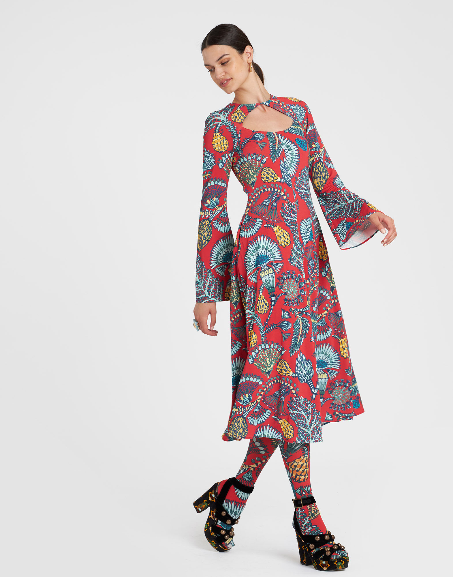 La DoubleJ Farfalla Dress Sicomore Red DRE0588JER027SIC01RE01