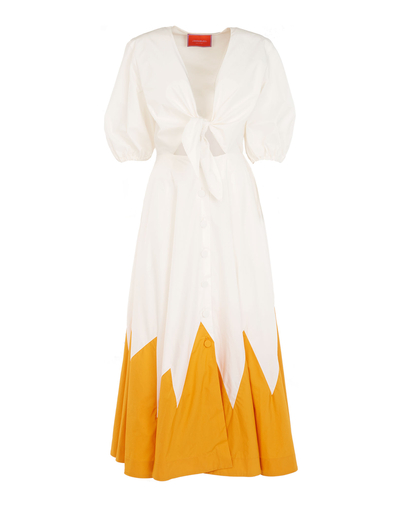 Peek-A-Boo Dress in Solid White Smoke for Women | La DoubleJ Peek-A-Boo Dress in Solid White Smoke for Women | La DoubleJ