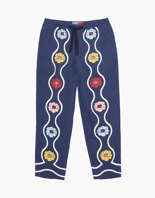 La DoubleJ Alex Trousers Whitsun Plac&egrave;e Blue TRO0153LIN007FSK01BU03
