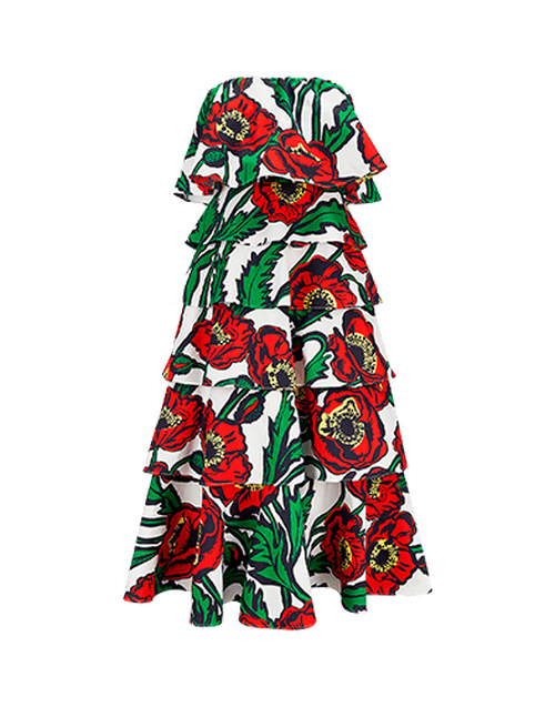 LaDoubleJ Tosca Dress Big Blooms Bianco DRE0173COT001PFI0003