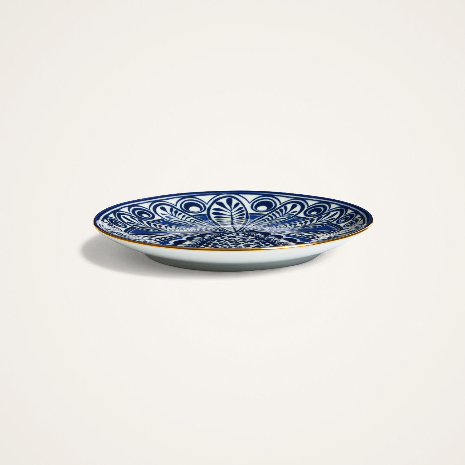 La Doublej Side Plate In Big Pineapple Blue