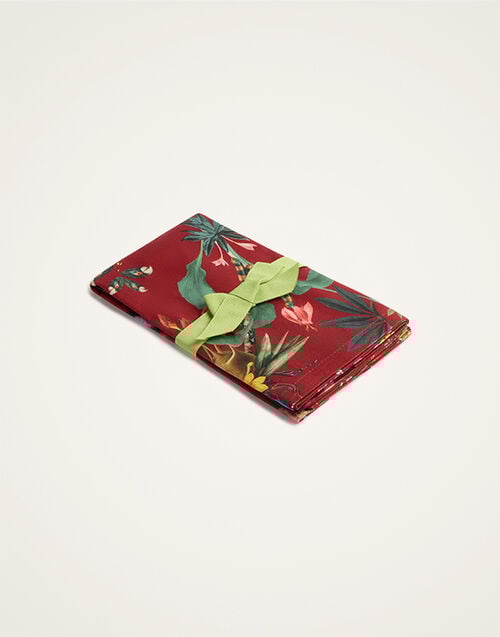 La DoubleJ Large Napkins Set Of 2 La DoubleJ Large Napkins Set Of 2 Fantastic Creatures Bordeaux NAP0017COT073FCR01RE02