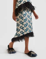 La DoubleJ La Scala Skirt &#40;With Feathers&#41;  SKI0061JAC027PAN0003