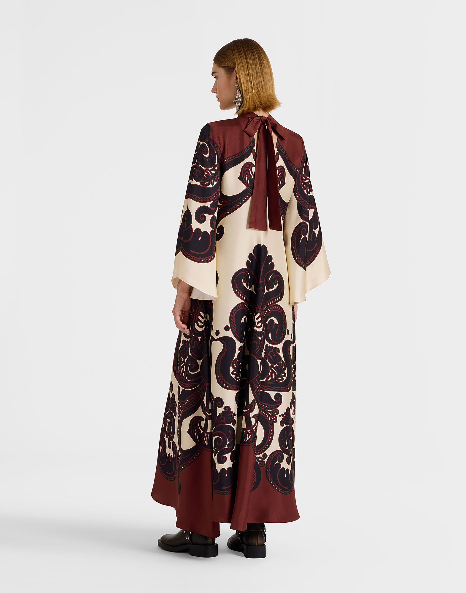 La DoubleJ Magnifico Dress Corsini Plac&eacute;e Cream DRE0232SIL006INI02WH03