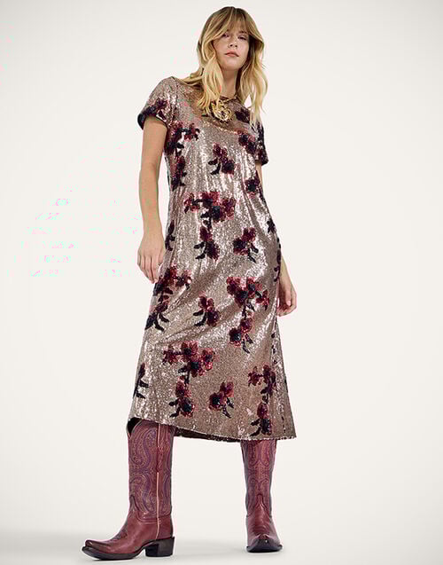 La DoubleJ Midi Swing Dress La DoubleJ Midi Swing Dress Primrose Bronze DRE0611PAI012PRI03BR13