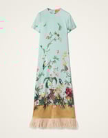 La DoubleJ Swing Dress La DoubleJ Swing Dress Zooflora Placée Light Blue DRE0316SIL001ZOF04BU01