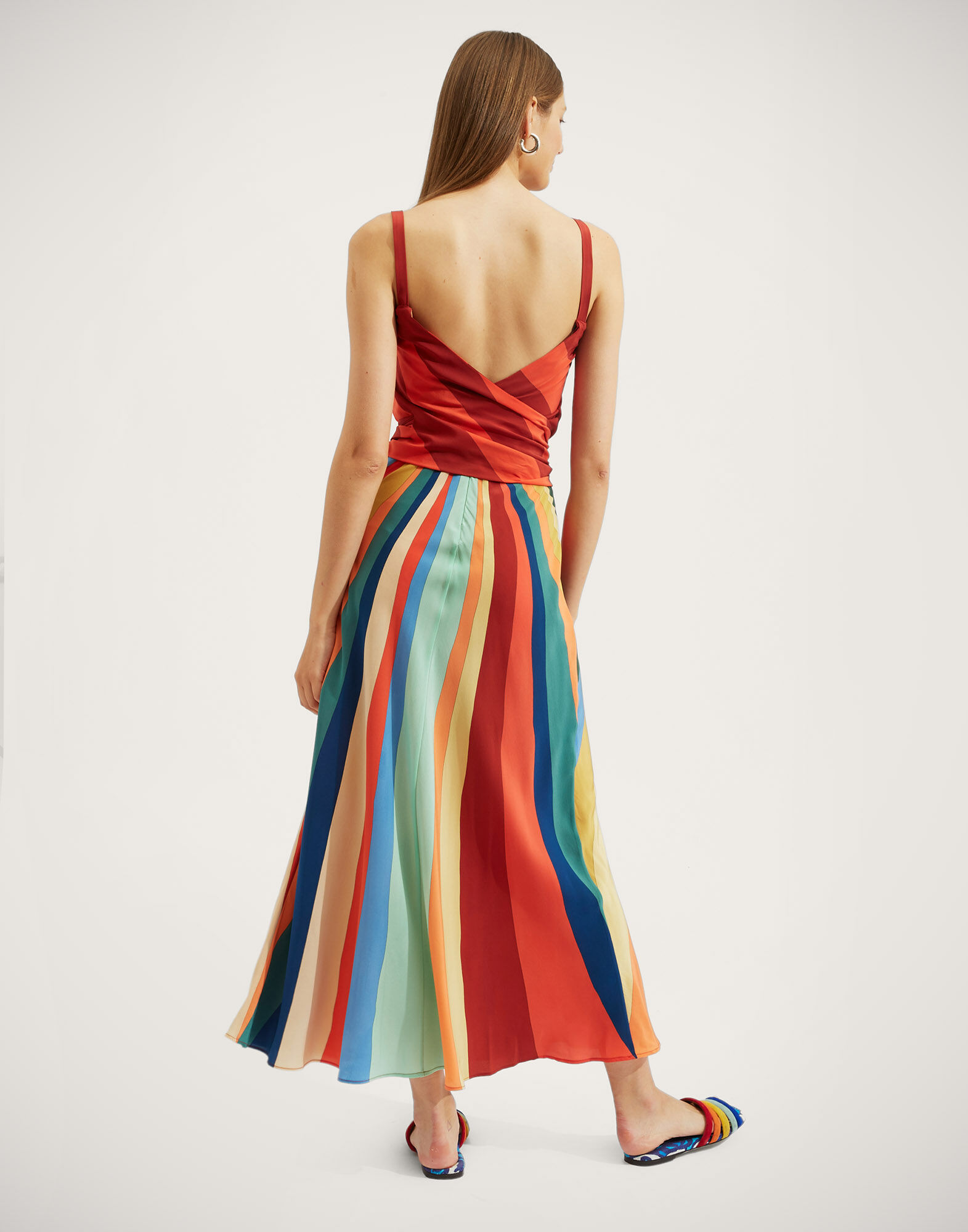 Slip-Around Dress in Rainbow for Women | La DoubleJ
