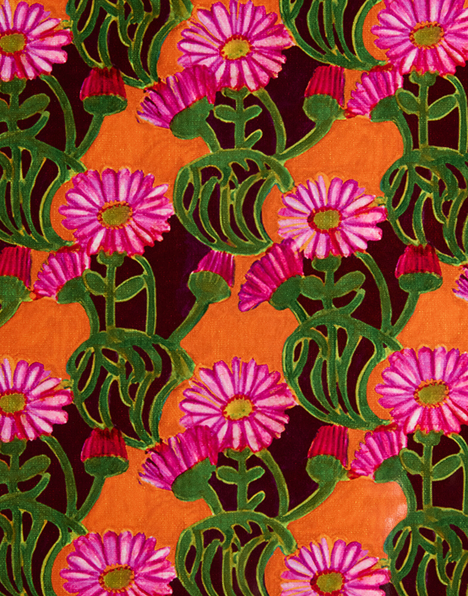 La DoubleJ Disk Placemats Set Of 2 Como Gerber Orange PMT0032CRK001GER08OR02