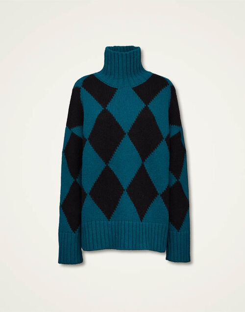 La DoubleJ Argyle Sweater La DoubleJ Argyle Sweater Green / Black PUL0091KNI064VAR0165