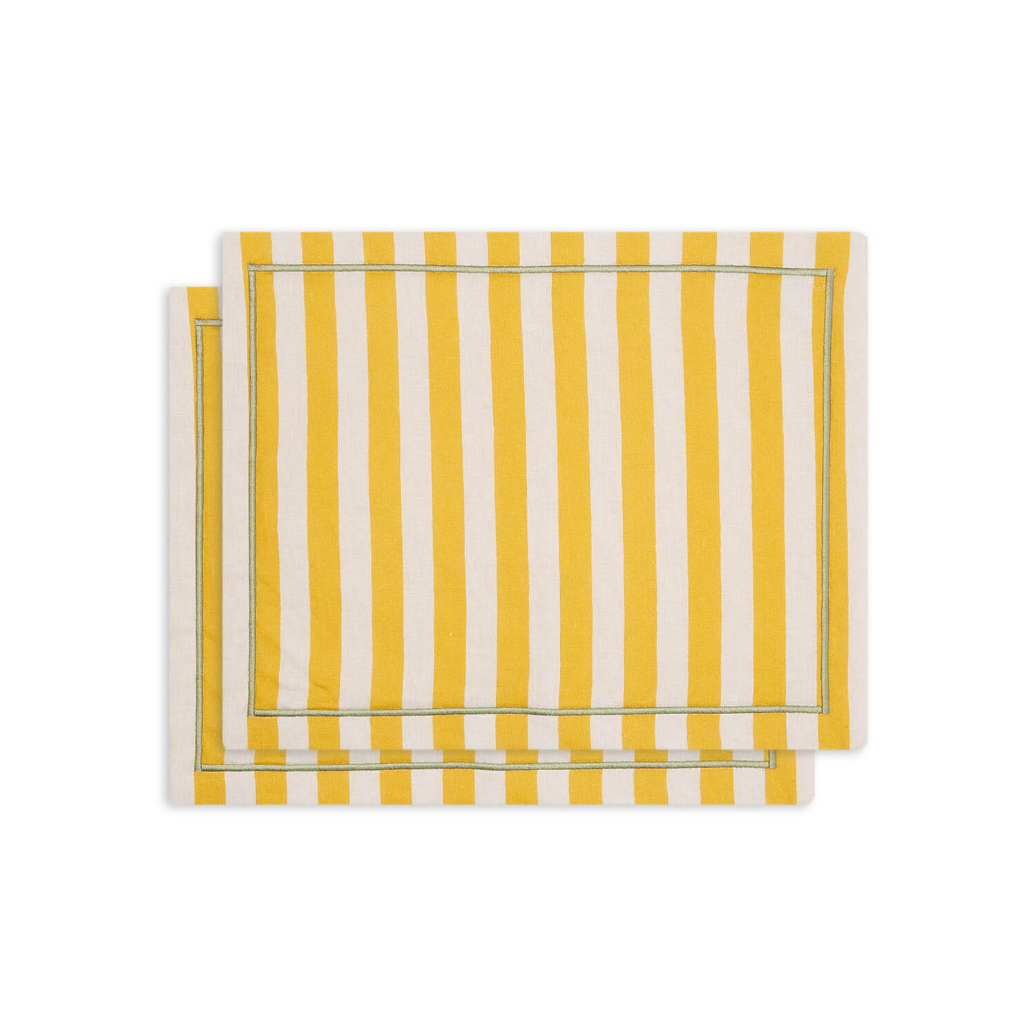 La Doublej Placemat Set Of 2 In Riviera Giallo