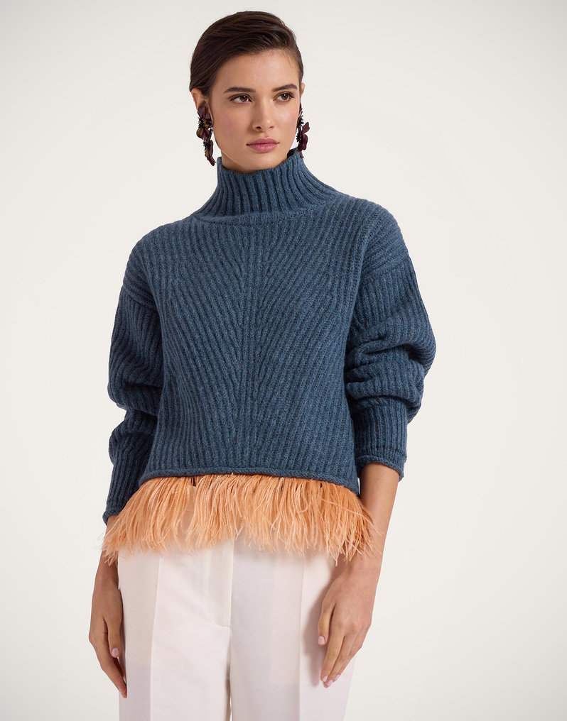 La DoubleJ High Kick Sweater La DoubleJ High Kick Sweater Blue PUL0174KNI098VA210BU07