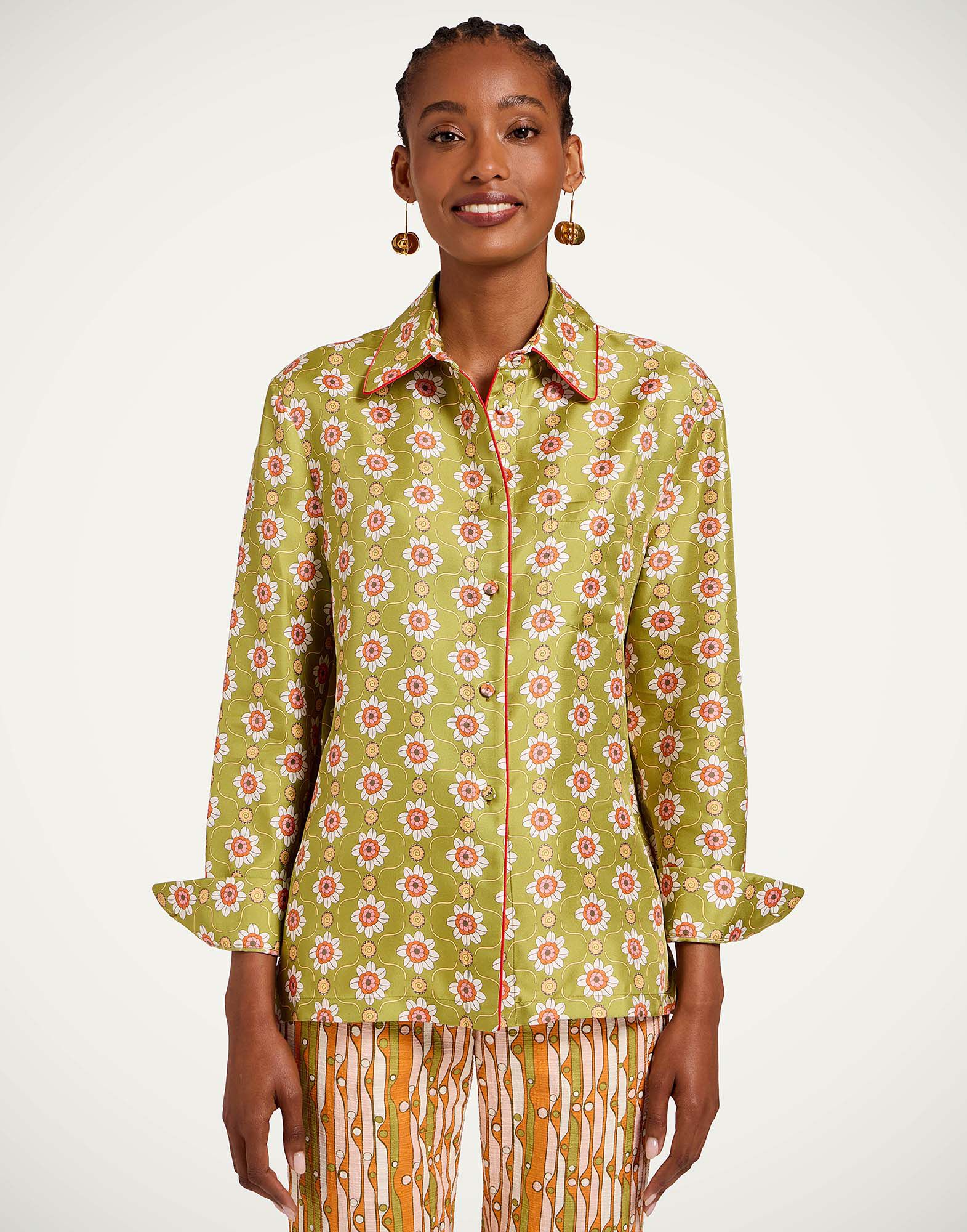 La DoubleJ Boy Shirt Ambrosia Green SHI0001SIL001AMB08GR02