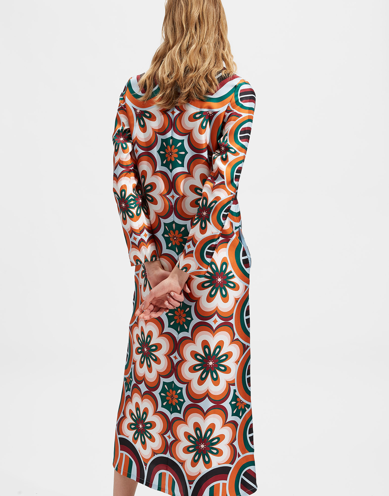 LaDoubleJ Long Sleeve Swing Dress LaDoubleJ Long Sleeve Swing Dress Ciccio Arancio DRE0231SIL006CIC0002