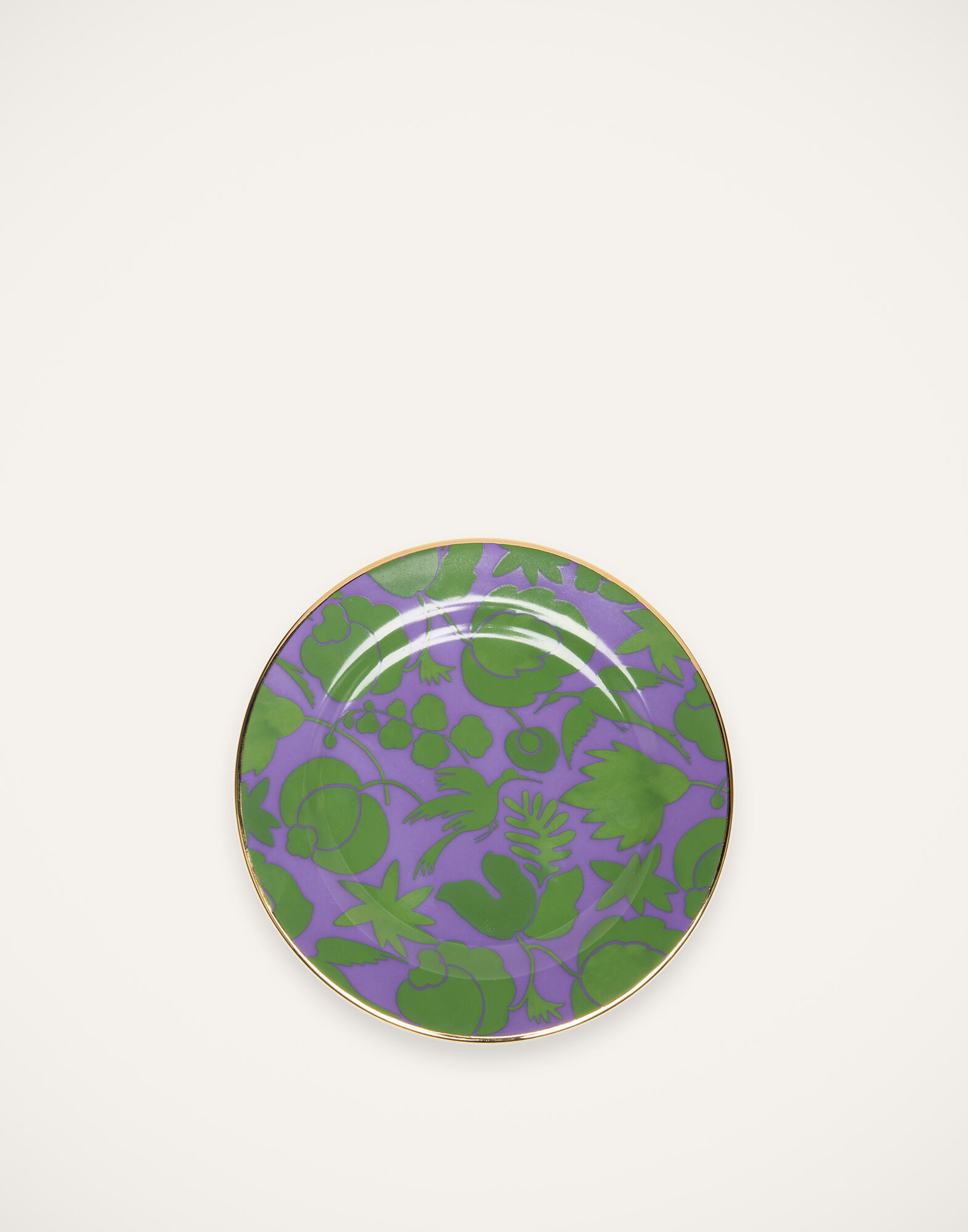 La DoubleJ Dessert Plate Set of 2 Wildbird Lilla/Verde DIS0023CER001CER0015