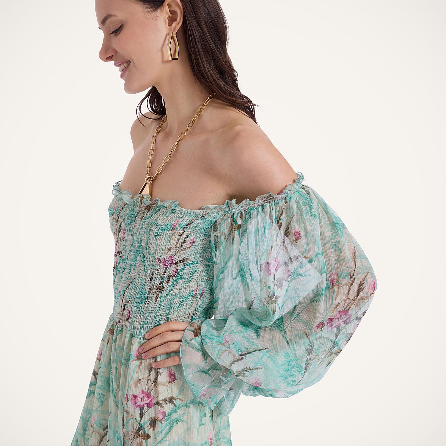 La Doublej Mayflower Dress In Heath Mint