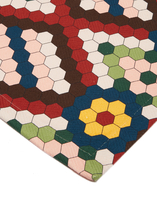 La DoubleJ Herringbone Runner Honeycomb Tiles RUN0001COT040HNT0001