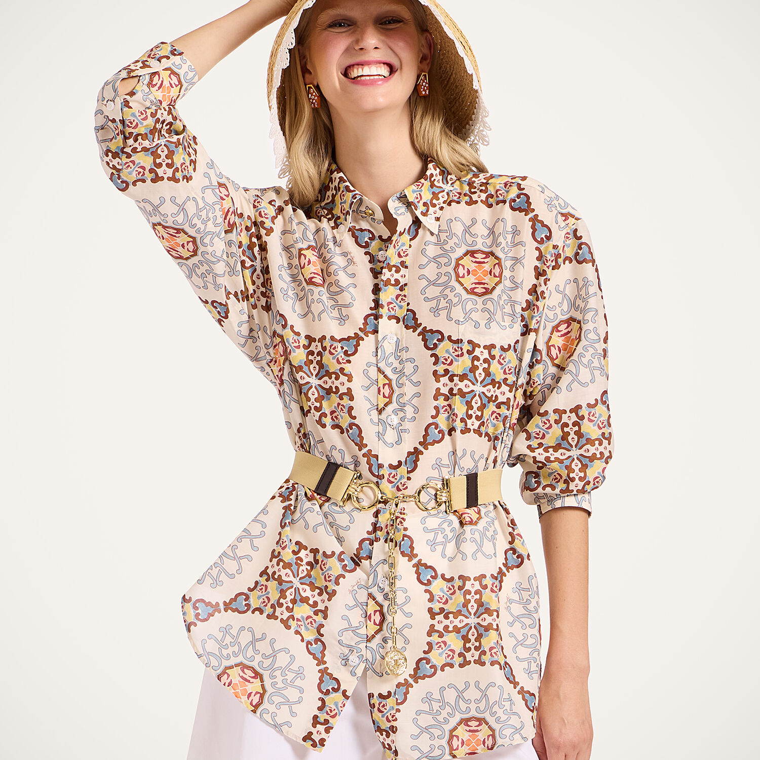  La Doublej Shirts & Tops Women - Better Than Your Boyfriend's Shirt Ballata Ivory L 80% Cotton 20% Silk 