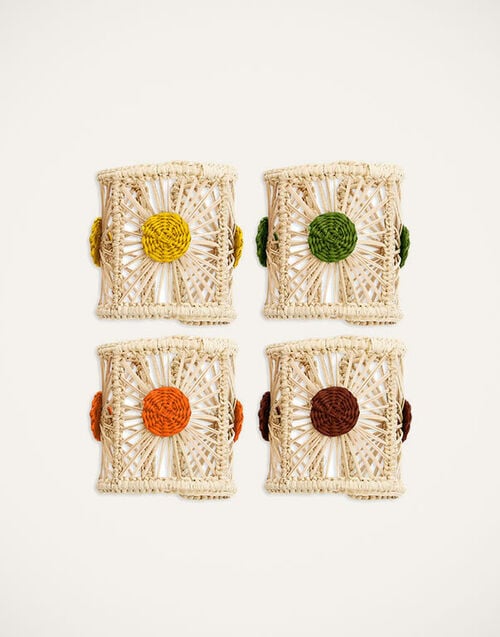 La DoubleJ Napkin Rings Set Of 4 La DoubleJ Napkin Rings Set Of 4 Mixed RNG0003RAF007MIX0004