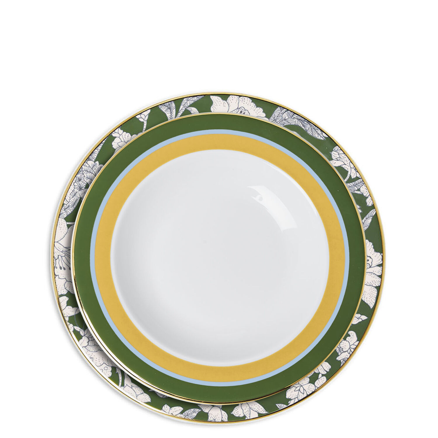 Shop La Doublej Soup And Dinner Plates Set In Roman Holiday Avorio
