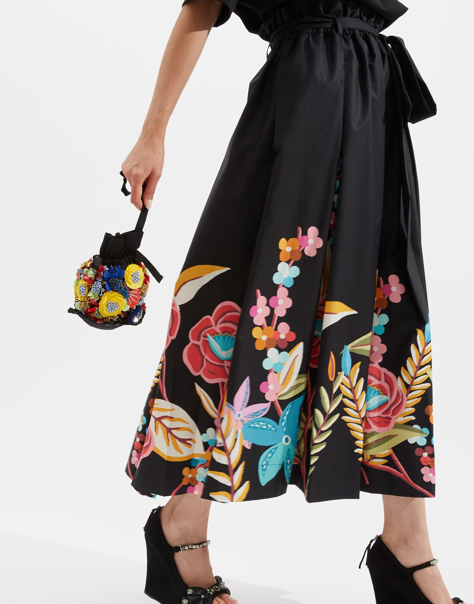 La DoubleJ Frida Pouch Multicolor Fiori BAG0027EMB002MUL0018